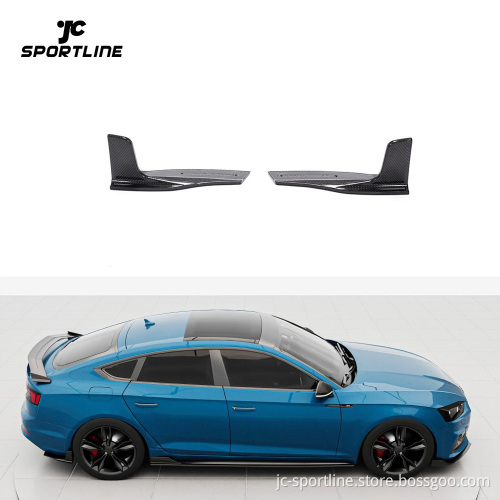 Carbon Fiber Rear Bumper Splitters for Audi A5 Sline/S5 2-Door/4-Door (2017-2018)